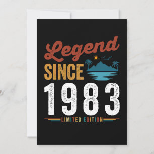 Legend Since 1983 Birthday Retro Vintage Kaart