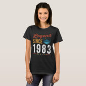 Legend Since 1983 Birthday Retro Vintage T-shirt (Voorkant volledig)
