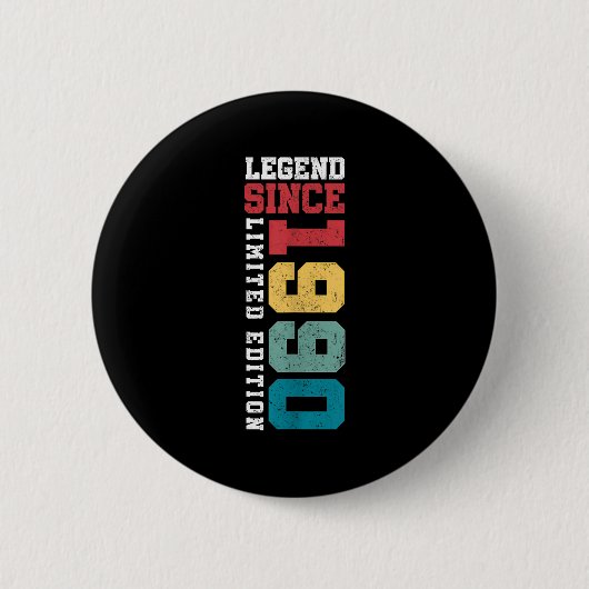 Legend Since 1990 Limited Edition 35 Year Old 35th Ronde Button 5,7 Cm (Voorkant)