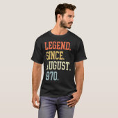 Legend Since August 1970 For Men Women August 1970 T-shirt (Voorkant volledig)