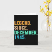 Legend Since December 1945 Birth Of Birthday 1945 Kaart (Gele Bloem)