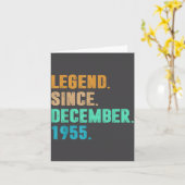 Legend Since December 1955 Birth Of Birthday 1955  Kaart (Gele Bloem)