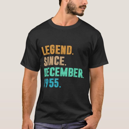 Legend Since December 1955 Birth Of Birthday 1955  T-shirt (Voorkant)