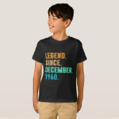 Legend Since December 1960 Birth Of Birthday 1960 T-shirt (Voorkant volledig)