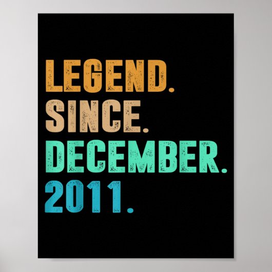 Legend Since December 2011 Birth Of Birthday 2011  Poster (Voorkant)
