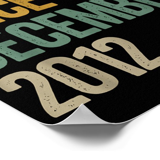 Legend Since December 2012 13th Birthday Retro Vin Poster (Hoek)