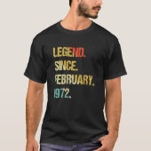 Legend Since February 1972 T-shirt (Voorkant)