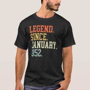 Legend Since January 1952 For Men Women January 19 T-shirt