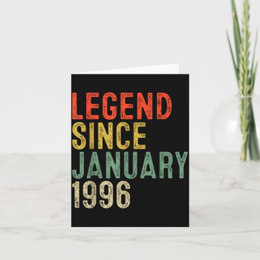 Legend Since January 1996 30th Birthday 30 Year Ol Kaart (Voorkant)