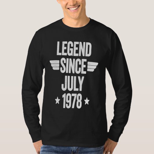 Legend Since July 1978  1 T-shirt (Voorkant)