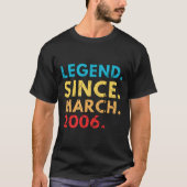 Legend Since March 2006 Celebration T-shirt (Voorkant)