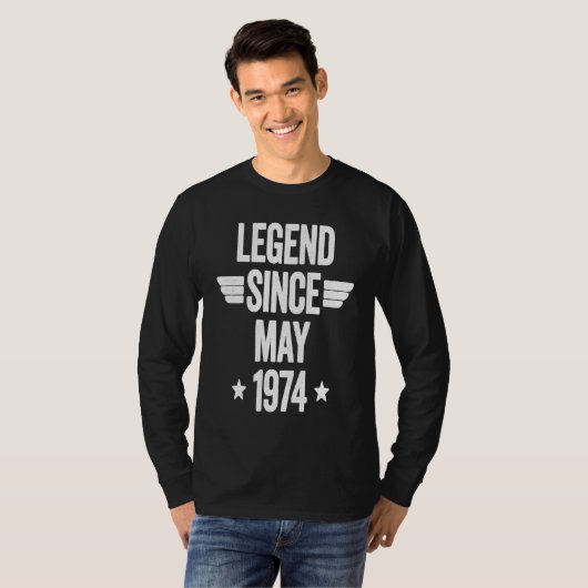 Legend Since May 1974  1 T-shirt (Voorkant volledig)