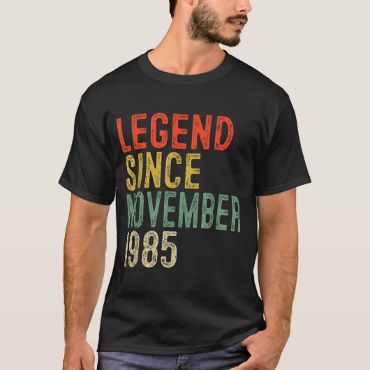 Legend Since November 1985 40th Birthday 40 Year O T-shirt (Voorkant)