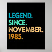 Legend Since November 1985 Apparel  Poster (Voorkant)