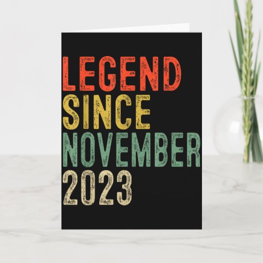 Legend Since November 2023 2nd Birthday 2 Year Old Kaart (Voorkant)