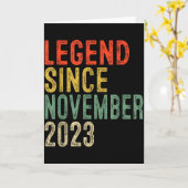 Legend Since November 2023 2nd Birthday 2 Year Old Kaart (Gele Bloem)