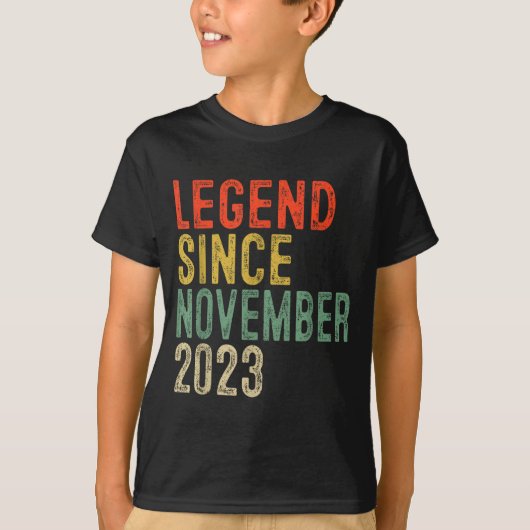 Legend Since November 2023 2nd Birthday 2 Year Old T-shirt (Voorkant)