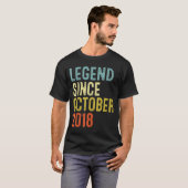 Legend Since October 2018 7th Birthday 7 Year Old T-shirt (Voorkant volledig)