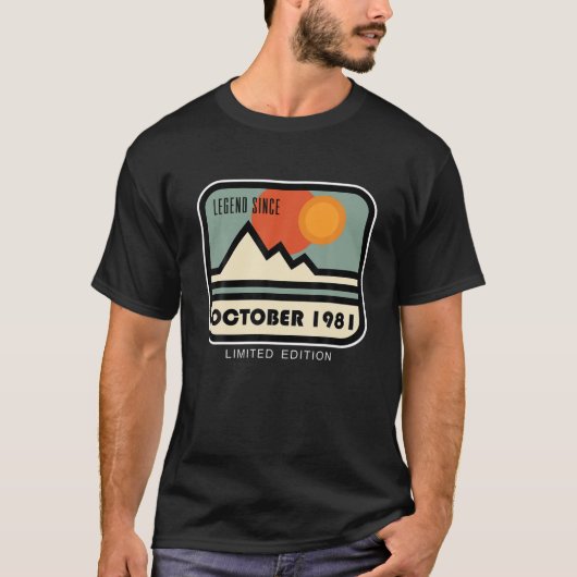 LEGEND SINCE OKTOBER 1981 - FUNNY 40th BIRTHDAY GI T-shirt (Voorkant)