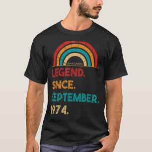 Legend Since September 1974 48th Birthday Born T-shirt