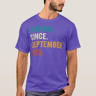 Legend Since September 2015 7th Birthday Gifts 7 Y T-shirt