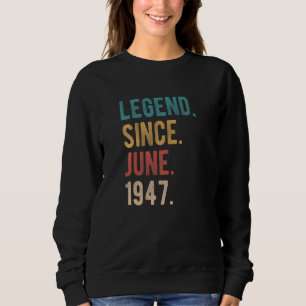 Legend sinds juni 1947 75 jaar oud dag 75e geboort trui