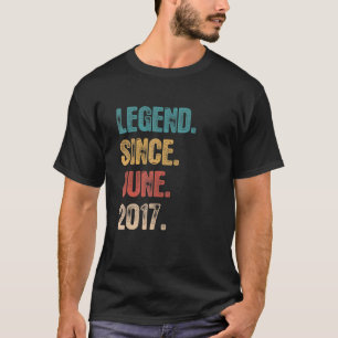 Legend sinds juni 2017 5 jaar oud dag 5e geboorte t-shirt