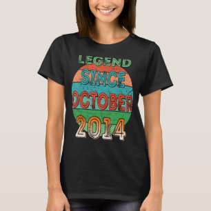 Legend sinds oktober 2014 Funny 8th Birthday Gifts T-shirt