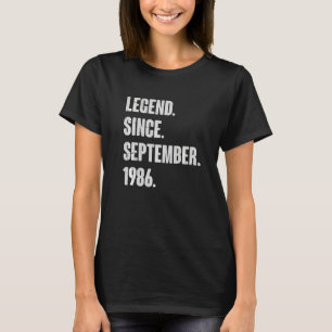 Legend sinds september 1986 36 jaar oud en 36 jaar t-shirt