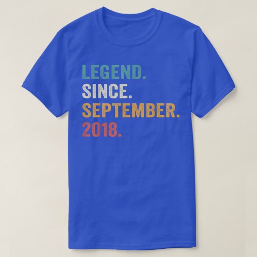 Legend sinds september 2018 4th Birthday Gift 4 Ye T-shirt (Design voorkant)
