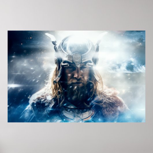 Legend Warrior Fantastische Kosmische Surrealist Poster (Voorkant)