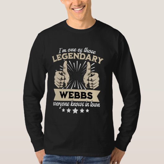 Legend Webb Achternaam Webb Achternaam Webb T-shirt (Voorkant)