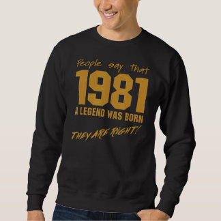 Legend werd geboren in 1981  herdenking van de geb trui