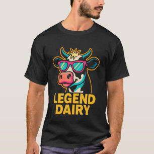 Legend Zuivel Grappige Boer Koe Punt Land Grafisch T-shirt