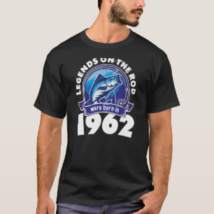 Legenda aan de weg geboren in 1962 voor vissers en t-shirt