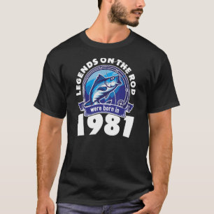 Legenda aan de weg geboren in 1981 voor vissers en t-shirt