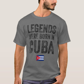 Legenda is geboren in Cuba op Cubaanse vlag Pride T-shirt