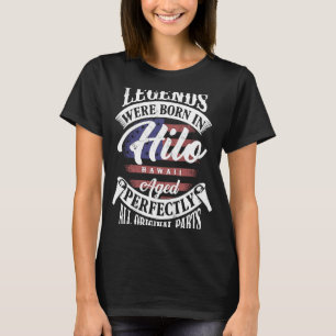 Legenda is geboren in Hilo Hawaii, Vintage op zate T-shirt