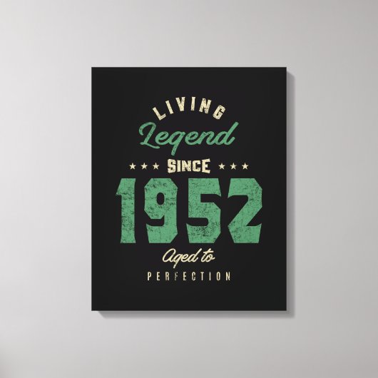 Legenda sinds 1952: Birthday Gift Canvas Afdruk (Voorkant)