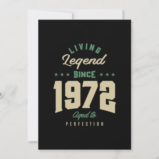 Legenda sinds 1972: Birthday Gift Bedankkaart (Voorkant)