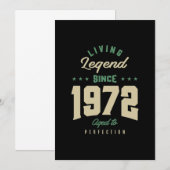 Legenda sinds 1972: Birthday Gift Bedankkaart (Voorkant / Achterkant)