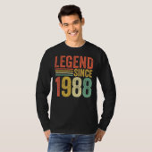  legenda sinds 1988 34e Mannen van de vogelstand T-shirt (Voorkant volledig)