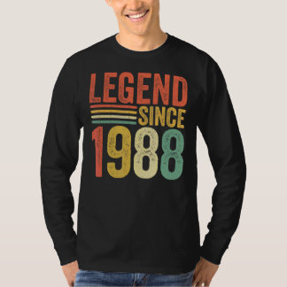  legenda sinds 1988 34e Mannen van de vogelstand T-shirt