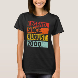 Legenda sinds augustus 2000 Vintage 22 jaar oud 22 T-shirt