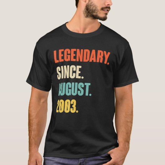 Legenda sinds augustus 2003 - 18 jaar t-shirt (Voorkant)