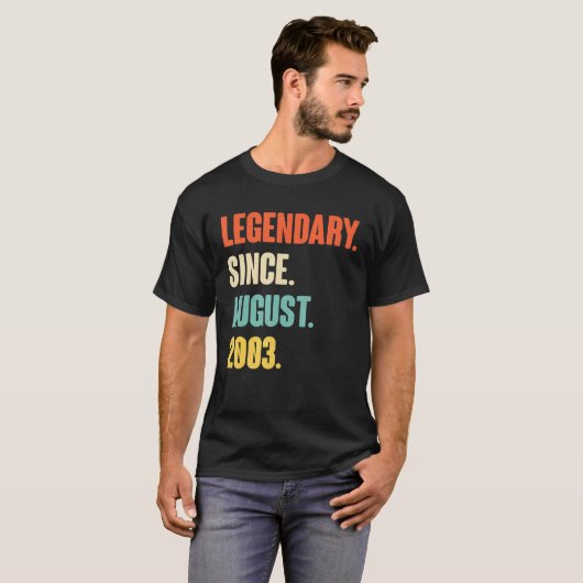 Legenda sinds augustus 2003 - 18 jaar t-shirt (Voorkant volledig)