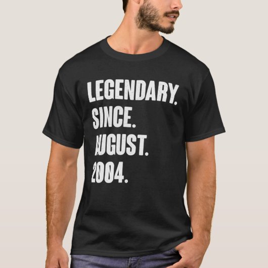 Legenda sinds augustus 2004: 17 jaar o t-shirt (Voorkant)