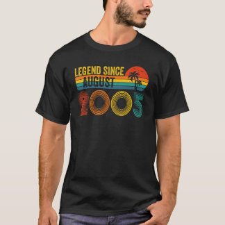 Legenda Sinds augustus 2005 Mannen Vrouwen Verjaar T-shirt