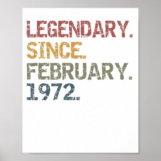 Legenda sinds februari 1972 poster (Voorkant)