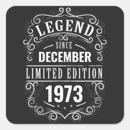 Legenda sinds Gepersonaliseerd Vierkante Sticker